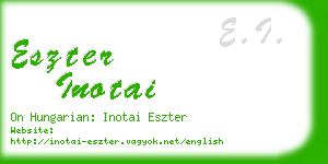 eszter inotai business card